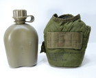 Vietnam War Era Us 0256 Canteen And Cover  Dated 1973 Military Green