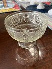 Vintage Clear Sandwich Glass Pedestal Candy Dish Indiana Glass Company