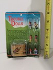 Handcrafted Guatemala Trouble Dolls On Blister Pack 6 W  Box Over 30 Years Old