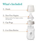 Evenflo Balance Wide Neck Glass Baby Bottles 6oz - 3 Pack