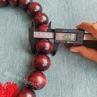 40mm 18 Natural Wood Big Round Beads Shaolin Temple Monk Blessing Men Necklace