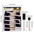 Conda 50-pack Assorted Foam Brush Set 0 5 -2  Wood Handle For Paint  Stains  Var