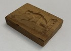 Vtg Small German Carved Wood Springerle Cookie  Mold Christmas Shepherd W  Star