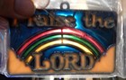 Vintage Praise The Lord  stained Glass  Sun Catcher   Ornament 4  1 2  X 2  3 4 