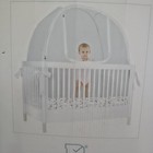 Baby Crib Tent Breathable Mesh Crib Net Canopy White