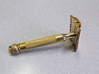Vintage Gillette 1930s New Ball Handle Short Comb Double Edge Safety Razor