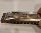 Authentic Vintage M hohner Blues Harp Harmonica Made In Germany original Case