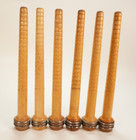 6 Vintage Wood Quills Bobbins Spools Spindles Wooden From An Industrial Mill