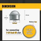 1 3 8 Inch Fence Post Caps Galvanized Steel Chain Link Parts 2pcs