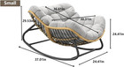 Oversized Papasan Rocking Chair With Extra Thick Cushion  Rattan Wicker Egg Chai