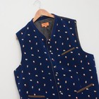 Rare Country Maddox Zwiesel Velvet Waistcoat Blue Embroidered Floral Size 60