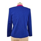 Vintage Mountain Home Chicago Wool Suede Blend Blue Pink Military Blazer 8