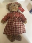 Vintage Russ Avon Bear Collection Small Plush Teddy Bear Plaid Dress Bow 1996