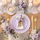 350pcs Purple Plates Disposable - Purple Plastic Plates 50guests Lavender
