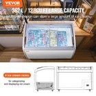 Vevor 12 8cu ft Commercial Ice Cream Display Case Gelato Dipping Freezer Cabinet