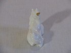 Vtg White Porcelain Unicorn W golden Eyes Figurine  Unmarked R