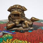 Chinese Vintage Cloisonn   Enamel Brass Foo Dog Tobacco Humidor Canister Jar 7 5 