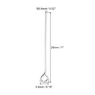 500 Pcs Eye Pins Jewelry Findings 22 Gauge 26mm Iron Eye Pins 3 2mm Silver