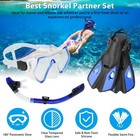 Mask Fin Snorkel Set With Adults Kids Snorkeling Gear - Panoramic View Diving