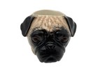Quail Ceramics Pug Face Egg Cup Fawn Dog Hand Painted Stoneware 6 Cm Tall Boxed