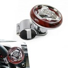 Steering Wheel Knob  Foldable Sparkling Rhinestone Suicide Knob  1 Pc Red