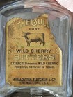   rare    Labeled Genuine Bull Wild Cherry Bitters Tonic Cincinnati Ohio Bottle