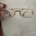 Cartier Must De Cartier Vintage Gold Metal Rectangle Full Rim Eyeglass Frames