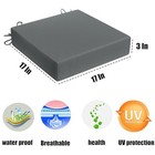 Patio Chair Cushions 17 X 17 Outdoor Chair 17x17x3lnch Dark Grey Set Of 4