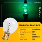 6-pack Lava Lamp Bulbs 25 Watt  S11 E17 Intermediate Base Replacement - Compa   