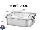 G a Homefavor Divided Stainless Steel Bento Box  2 Compartments Lunch Box  Lo