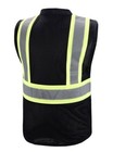 Supervisor  Black Two Tones Safety Vest  Ansi  Isea  Photo Id Pocket  802bk 