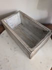 Rustic Distressed White Wooden Planter Box Farmhouse Centerpiece Decor Storage