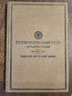 1890 s United States Coast Pilot Atlantic Parts 3-5 Foldout Maps With Updates