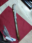 Native American Deer Jaw Bone War Club 17 In  W beads feathers 