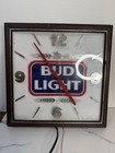 Vintage 1980s Bud Light Lighted Beer Sign Clock Works