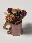 1  Tall 1 12 Scale Flower Arrangement In Metal Pot W  Handle