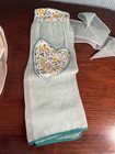 Vintage Lot Of 3 Handmade Half Aprons Floral Cotton  Multicolored