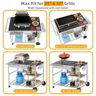 Pizza Oven Table With Topping Station Outdoor Grill Cart With Storage