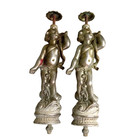 Pair Rare Antique Victorian 14  Figural Cherub Fountain Elements Marked Diego