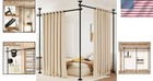 Room Divider Curtain Rod Tension No Drilling Adjustable Wall Partition Black