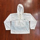 Vintage 80s Adidas Island Club Windbreaker Anorak Jacket Size M White