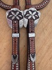 Schutz Brothers Double Ear Sterling Silver   Iron Western Show Headstall
