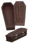 Ebros Vampire Dracula Crucifix Coffin Jewelry Box Casket Trinket Box 8 l