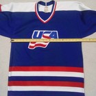 Rare Vtg 1988 Usa Calgary Winter Olympics Blue Hockey Jersey Ccm Maska M  read 