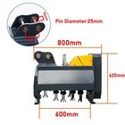 Mini Excavator Flail Mower Attachment Hydraulic Mowing With Oil Pipe For Digger