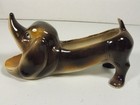 Vintage Ceramic Dachshund Wiener Dog Dresser Valet Nightstand Caddy Japan 1950s
