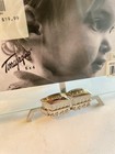 Vintage Sand Etched Glass Train Picture Frame New 