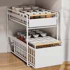 2-tier Under Sink Basket Drawer With Hook Slide Storage Holder Cabinet Organizer