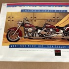 Vintage 1987 Original Run Harley Davidson Pre Production Poster Fox Colour Cali