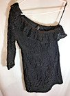 Womens Black Lace Forever 21 Dress Bridesmaid Cocktail Evening Party Size M 34 